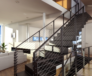 Modern LOFT Stair Balustrade/elevator-ID:790165385
