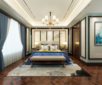 New Chinese Style Bedroom-ID:377734218