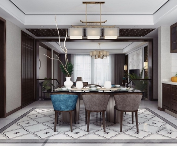 New Chinese Style Dining Room-ID:374288872