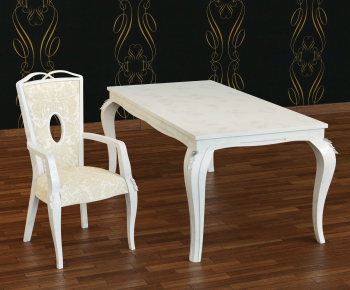 Simple European Style Dining Table And Chairs-ID:634870578