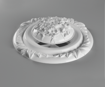 European Style Plaster Carved Top Plate-ID:365772242