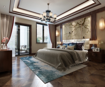 New Chinese Style Bedroom-ID:165874622