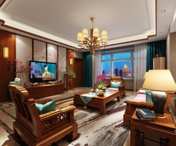 Chinese Style A Living Room-ID:840823313
