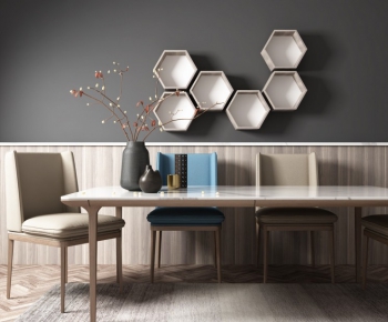 Modern Nordic Style Dining Table And Chairs-ID:778607428