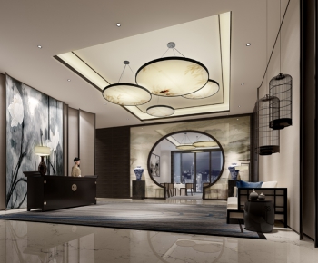 Modern New Chinese Style Lobby Hall-ID:967109877