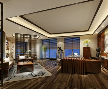 New Chinese Style Manager's Office-ID:691975375