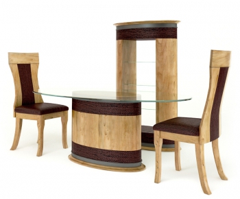 American Style Dining Table And Chairs-ID:122913952