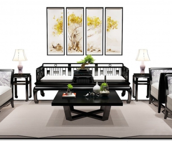 New Chinese Style Sofa Combination-ID:195105361