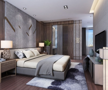 New Chinese Style Bedroom-ID:955102878