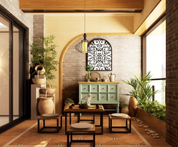 New Chinese Style Balcony-ID:988474845