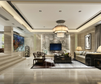 Chinese Style A Living Room-ID:116159996