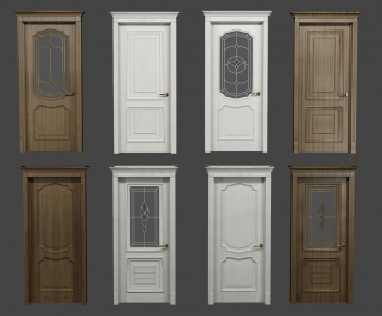 European Style Solid Wood Door-ID:658944936
