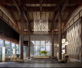 New Chinese Style Lobby Hall-ID:133340856