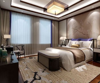 New Chinese Style Bedroom-ID:888826737