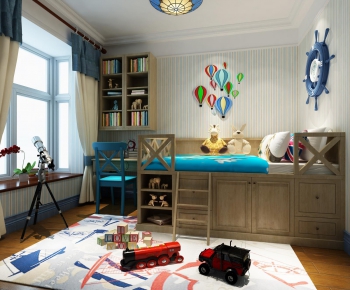Mediterranean Style Simple European Style Children's Room-ID:321528981