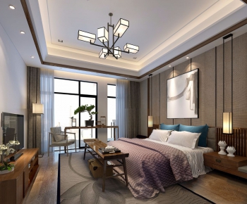 New Chinese Style Bedroom-ID:722243157