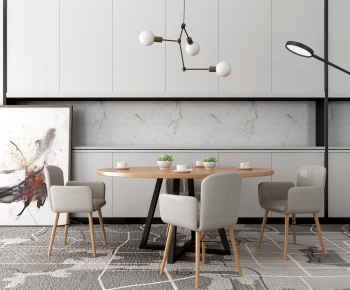 Modern Nordic Style Dining Table And Chairs-ID:194525457