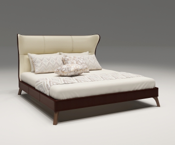 Nordic Style Double Bed-ID:969544352