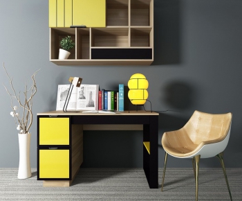 Modern Computer Desk And Chair-ID:723767661