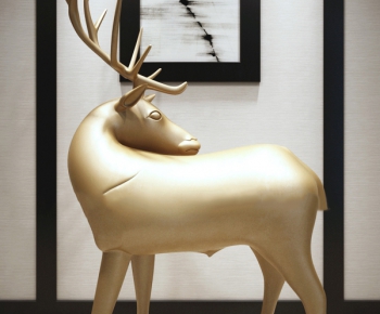 现代动物鹿雕塑-ID:959103585