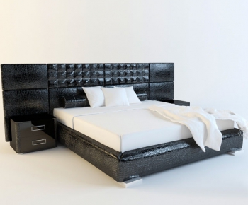 Modern Double Bed-ID:838370562