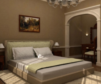 Modern Double Bed-ID:562337312