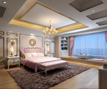 Simple European Style Bedroom-ID:985840453