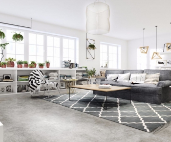 Nordic Style A Living Room-ID:180480632