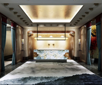 New Chinese Style Lobby Hall-ID:377351629