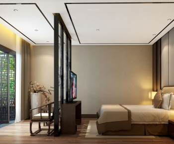 New Chinese Style Bedroom-ID:613462598