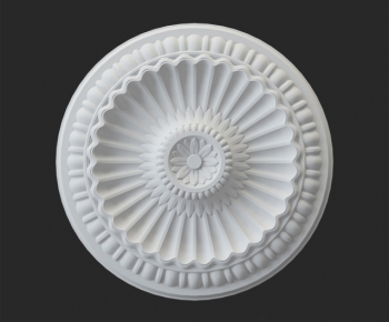European Style Plaster Carved Top Plate-ID:596382733