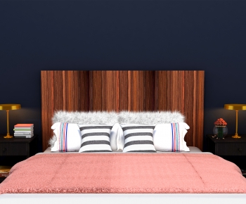 Modern Simple Style Double Bed-ID:708324898