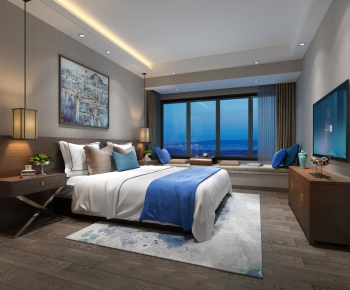 New Chinese Style Bedroom-ID:458039784