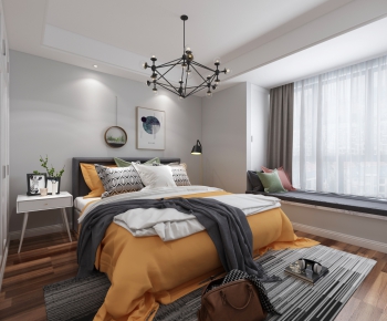 Nordic Style Bedroom-ID:406552887