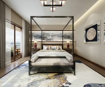 New Chinese Style Bedroom-ID:977899878