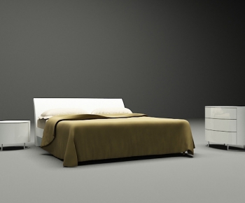 Modern Double Bed-ID:543086533