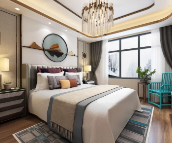 New Chinese Style Bedroom-ID:991228164