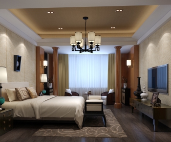 New Chinese Style Bedroom-ID:126523699