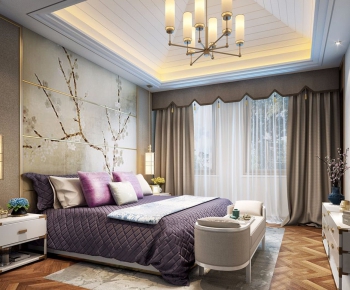 New Chinese Style Bedroom-ID:921194522