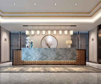 New Chinese Style Lobby Hall-ID:705297821
