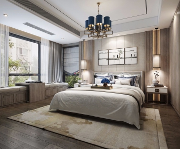 New Chinese Style Bedroom-ID:830699364