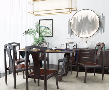 New Chinese Style Dining Table And Chairs-ID:854934188