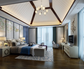 New Chinese Style Bedroom-ID:757798933