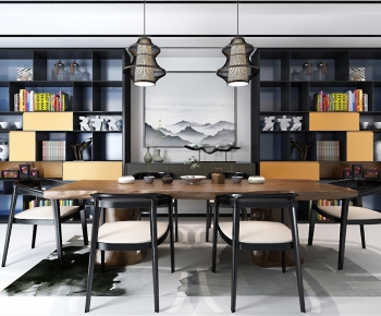 New Chinese Style Dining Table And Chairs-ID:155056158