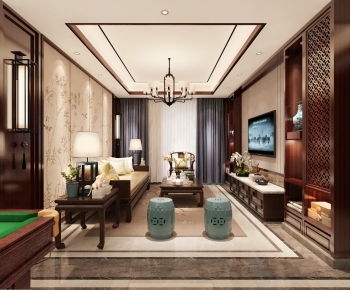 Chinese Style A Living Room-ID:481697584