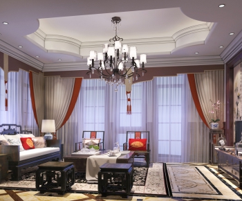 Chinese Style A Living Room-ID:854263118