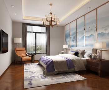 New Chinese Style Bedroom-ID:203379188