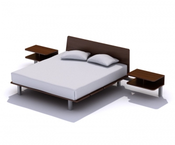 Modern Double Bed-ID:927634562