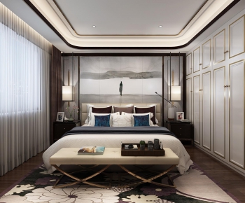 New Chinese Style Bedroom-ID:976015198