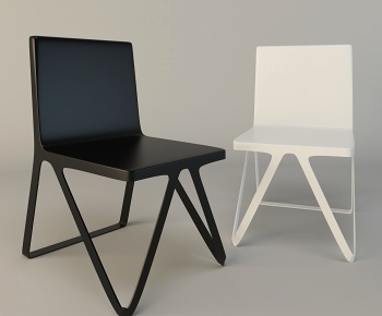简约北欧休闲椅单椅3D模型